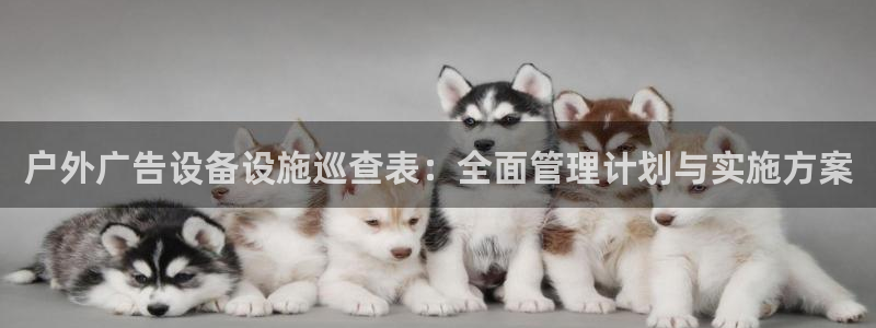 杏宇平台登录步骤图：户外广告设备设施巡查表：全面管理计划与实施方案