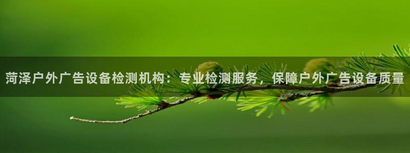 杏宇平台登录步骤是什么：菏泽户外广告设备检测机构：专业检测服务，保障户外广告设备质量