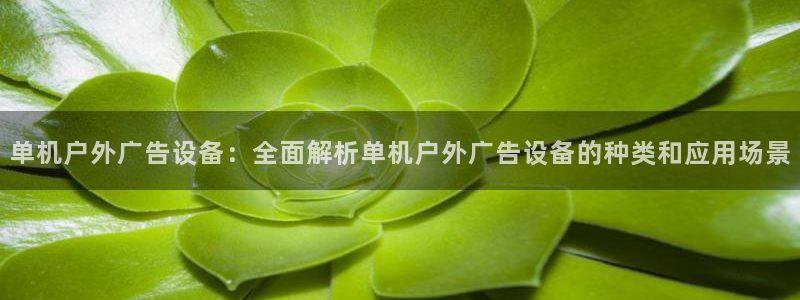 杏宇平台代理怎么样啊：单机户外广告设备：全面解析单机户外广告设备的种类和应用场景
