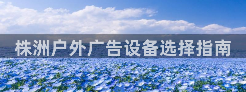 杏宇平台总代理是谁：株洲户外广告设备选择指南