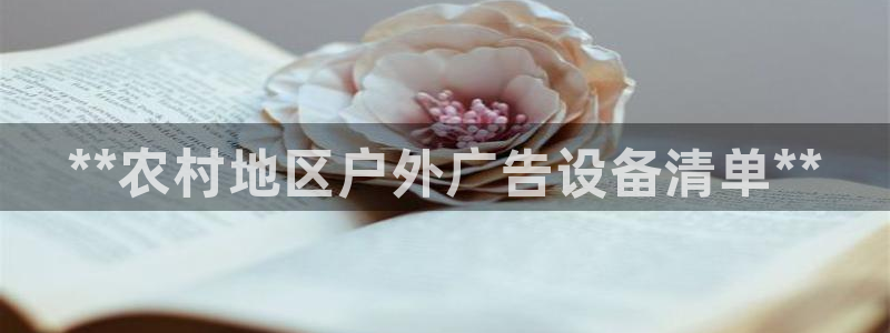 杏宇平台总代理：**农村地区户外广告设备清单**
