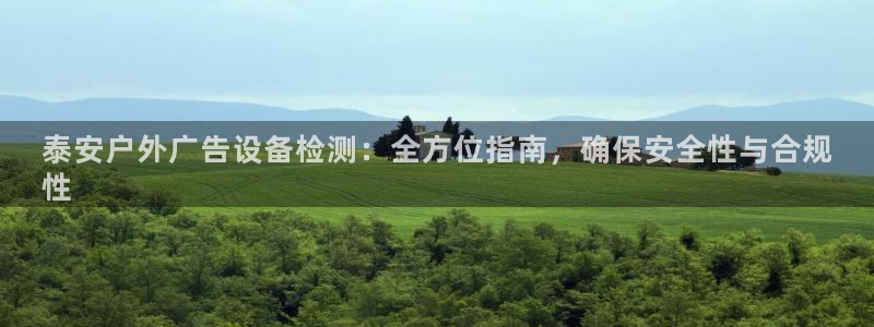 杏宇平台登陆：泰安户外广告设备检测：全方位指南，确保安全性与合规
性