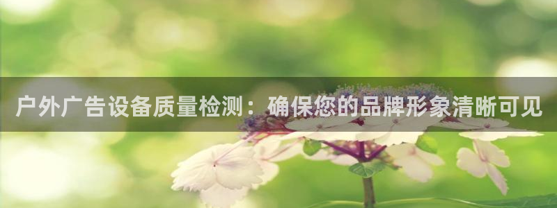 杏宇代理注册：户外广告设备质量检测：确保您的品牌形象清晰可见