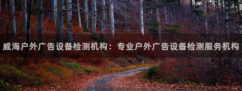杏宇平台总代理：威海户外广告设备检测机构：专业户外广告设备检测服务机构
