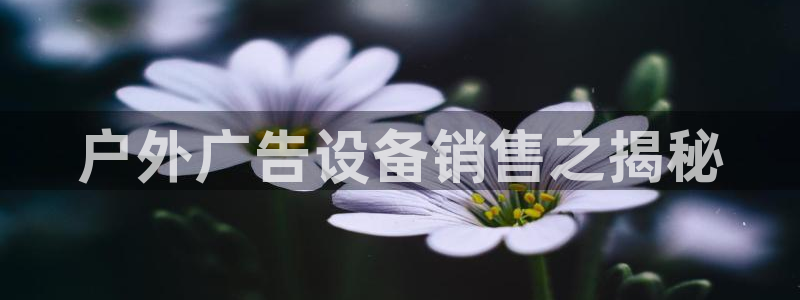 杏宇平台怎么样赚钱：户外广告设备销售之揭