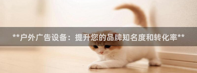 杏宇平台客服：**户外广告设备：提升您的品牌知名度和转化率**